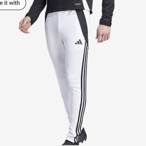 Adidas Men's White and Black Joggers